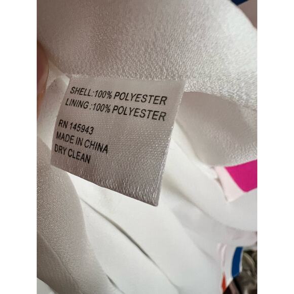 Color Me Courtney Taira Multicolor Striped Short Sleeve Wrap Midi Dress Size S - Picture 14 of 15